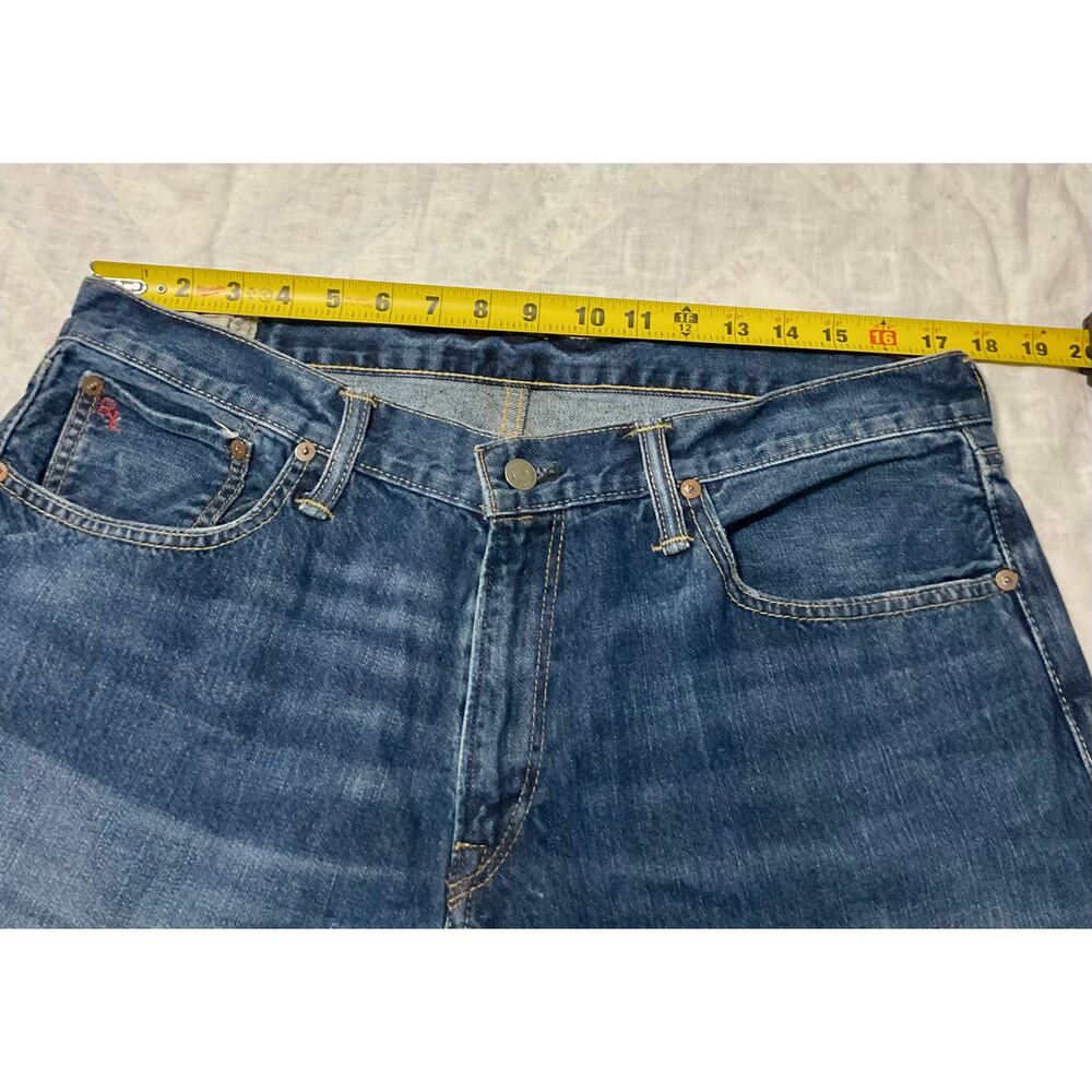 Polo Ralph Lauren Straight Leg Authentic Dungarees Blue Jeans mens Size 36X30 - Picture 9 of 11